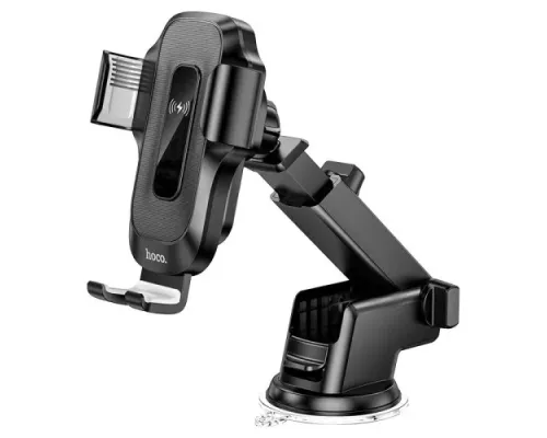 Бездротовий АЗП Hoco HW3 Wise automatic induction fast charging car holder(center console) Black mag-6931474791849154061