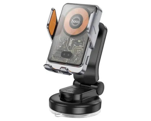 Бездротовий АЗП Hoco HW8 Transparent Discovery Edition wireless fast charging (center console) gray mag-6942007608152144416