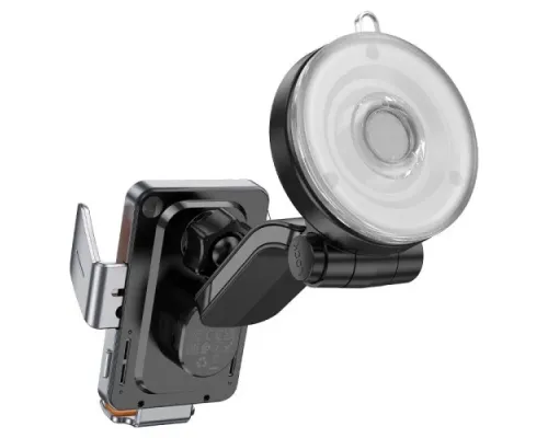 Бездротовий АЗП Hoco HW8 Transparent Discovery Edition wireless fast charging (center console) gray mag-6942007608152144416