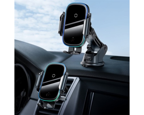 Бездротовий АЗП Baseus Light Electric Holder Wireless Charger 15W Black WXHW03-01 mag-6953156212466135385
