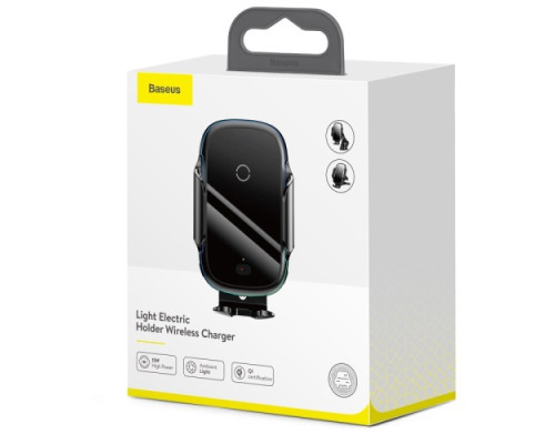 Бездротовий АЗП Baseus Light Electric Holder Wireless Charger 15W Black WXHW03-01 mag-6953156212466135385