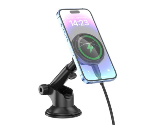 Автотримач XO CX017 Metal Wireless charger Чорний mag-692068084315219759