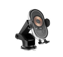 Автотримач XO WX038 Car wireless charging 15W holder Чорний mag-6920680848720142402