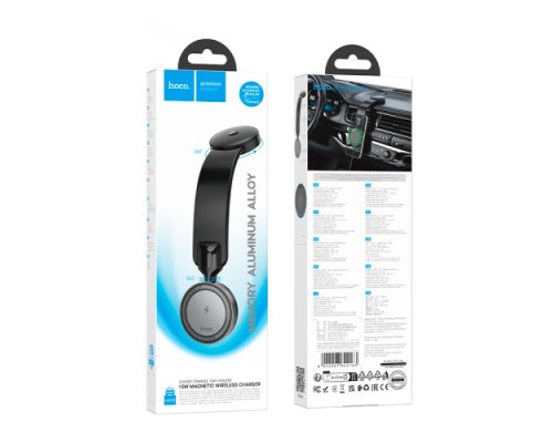 Бездротовий АЗП Hoco HW29 Totem ring magnetic wireless fast charging (center console) Black gray mag-6942007642163138145