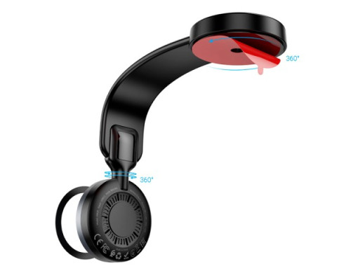 Бездротовий АЗП Hoco HW29 Totem ring magnetic wireless fast charging (center console) Black gray mag-6942007642163138145