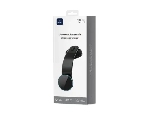 Бездротовий АЗП WiWU CH-327 Universal Automatic Wireless Car Charger Black mag-6977703658804153650