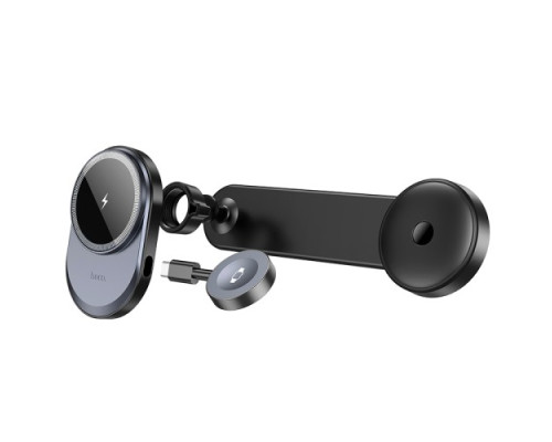 Бездротовий АЗП Hoco HW28 Excelso 2-in-1 wireless fast charging car holder Black mag-6942007630566137263