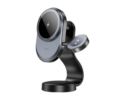Бездротовий АЗП Hoco HW28 Excelso 2-in-1 wireless fast charging car holder Black mag-6942007630566137263