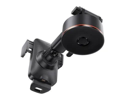 Бездротовий АЗП Baseus Wisdom Auto Alignment Car Mount Wireless QI 15W Black CGZX000101 mag-6932172605575153215