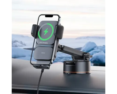 Бездротовий АЗП Baseus Wisdom Auto Alignment Car Mount Wireless QI 15W Black CGZX000101 mag-6932172605575153215