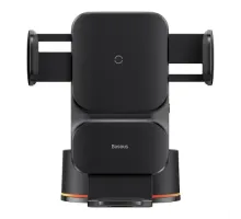 Бездротовий АЗП Baseus Wisdom Auto Alignment Car Mount Wireless QI 15W Black CGZX000101 mag-6932172605575153215
