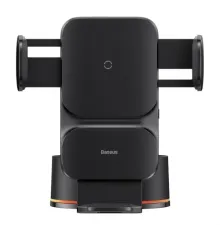 Бездротовий АЗП Baseus Wisdom Auto Alignment Car Mount Wireless QI 15W Black CGZX000101 mag-6932172605575153215