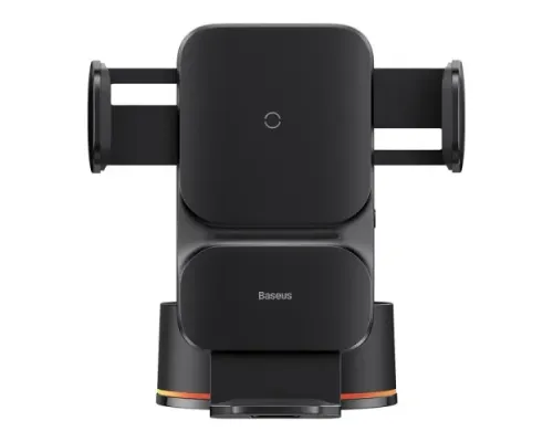 Бездротовий АЗП Baseus Wisdom Auto Alignment Car Mount Wireless QI 15W Black CGZX000101 mag-6932172605575153215