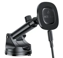 Бездротовий АЗП ACEFAST D47 MagSafe wireless charging car holder for dashboard Black mag-6974316284116153300