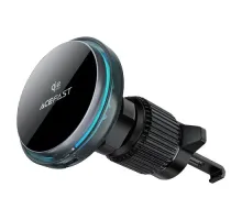 Бездротовий АЗП ACEFAST D61 Qi2 25W magnetic wireless charging car holder metal grey mag-6974316285786153838
