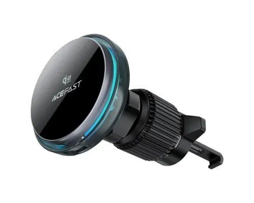 Бездротовий АЗП ACEFAST D61 Qi2 25W magnetic wireless charging car holder metal grey mag-6974316285786153838