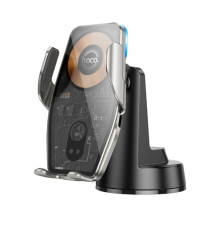 Бездротовий АЗП Hoco HW27 Traveler infrared RGB wireless fast charging car holder Black mag-6942007626361143498