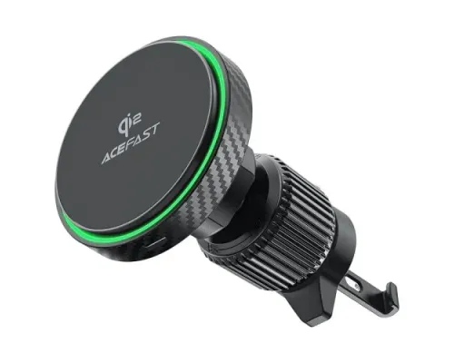 Бездротовий АЗП ACEFAST D33 Qi2 magnetic wireless charging car holder for air vent Black mag-6974316280293153266
