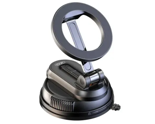 Автотримач XO C175 Removable vacuum Manual Suction Cup magsafe magnetic holder Чорний mag-6975837584143152941