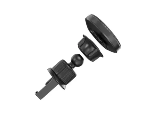 Автотримач XO CX025 Magnetic Car Air Vent 15W Wireless Charger Чорний mag-6920680856565147299