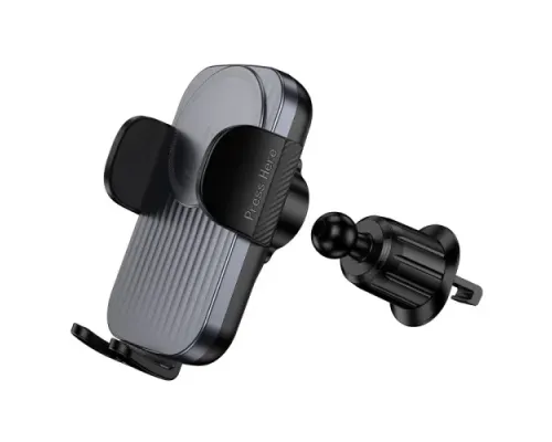 Автотримач з бездротовим ЗП BOROFONE BH221 Path push-type 5W/7.5W/10W/15W чорний mag-6941991119002152226