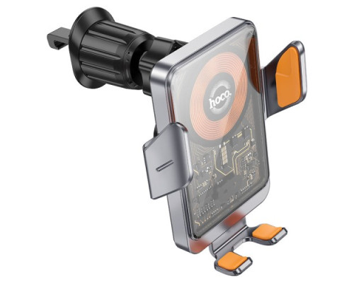 Бездротовий АЗП Hoco HW7 Transparent Discovery Edition wireless fast charging black mag-6942007608145138117