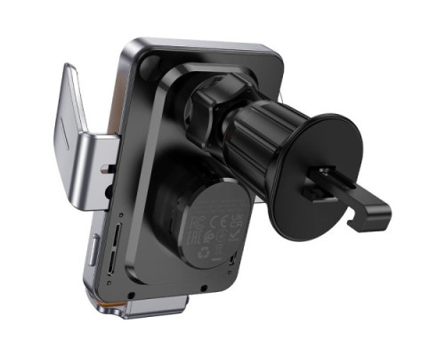 Бездротовий АЗП Hoco HW7 Transparent Discovery Edition wireless fast charging black mag-6942007608145138117