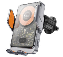 Бездротовий АЗП Hoco HW7 Transparent Discovery Edition wireless fast charging black mag-6942007608145138117