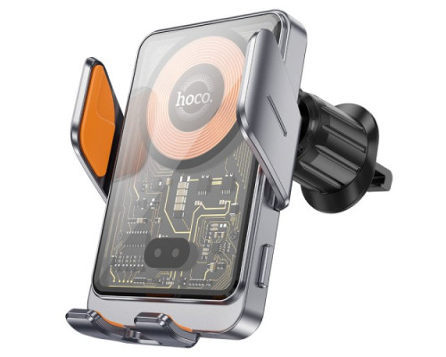 Бездротовий АЗП Hoco HW7 Transparent Discovery Edition wireless fast charging black mag-6942007608145138117