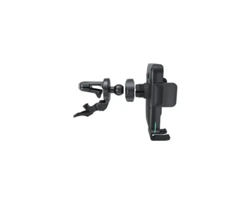 Автотримач XO WX041 Dual Arm Air Outlet 15W Wireless Charger Сірий mag-6920680856619147300