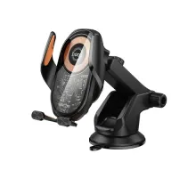 Бездротовий АЗП Hoco HW34 Blue whale 3-axis linkage wireless fast charging car holder Black mag-6942007652148145616