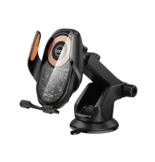 Бездротовий АЗП Hoco HW34 Blue whale 3-axis linkage wireless fast charging car holder Black mag-6942007652148145616