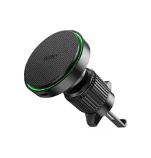 Бездротовий АЗП WiWU CH-325 15W Qi2.0 Warriors Magnetic Car Wireless Charger Black mag-6977703656619153616