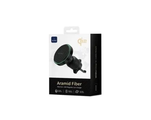 Бездротовий АЗП WiWU CH-325 15W Qi2.0 Warriors Magnetic Car Wireless Charger Black mag-6977703656619153616
