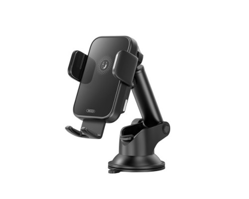 Автотримач XO WX036 Automatic arm clamp type wireless charging holder Чорний mag-692068084490660119
