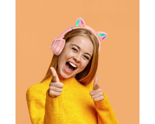 Навушники BOROFONE BO18 Cat ear BT headphonesPink