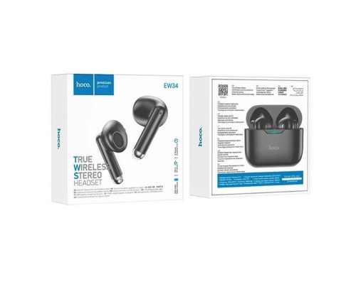 Навушники HOCO EW34 Full true wireless BT headset Black