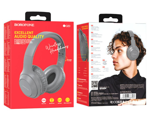 Навушники BOROFONE BO20 Player BT headphones Grey