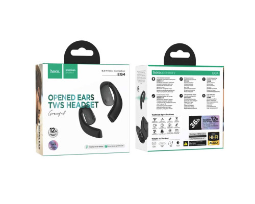 Навушники HOCO EQ4 Graceful true wireless BT headset Black