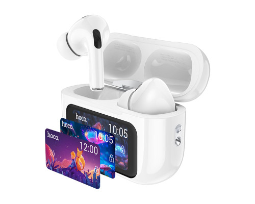 Навушники HOCO EW72 Soar true wireless ANC Noise Reduction touch screen BT headset White