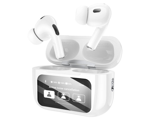 Навушники HOCO EW72 Soar true wireless ANC Noise Reduction touch screen BT headset White