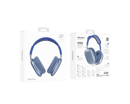 Навушники BOROFONE BO22 Plus Elegant BT headphones Sky Blue