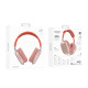 Навушники BOROFONE BO22 Plus Elegant BT headphones Pink