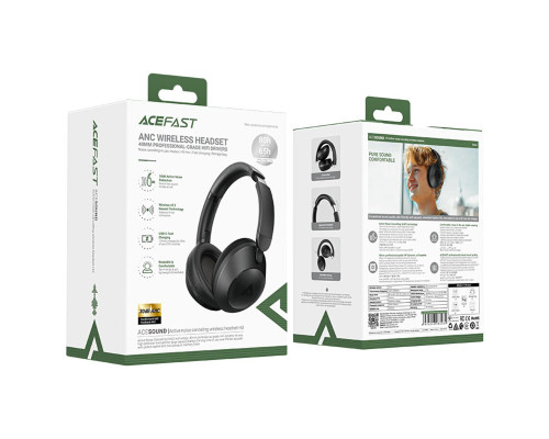 Навушники ACEFAST H3 active noise canceling wireless headset Black