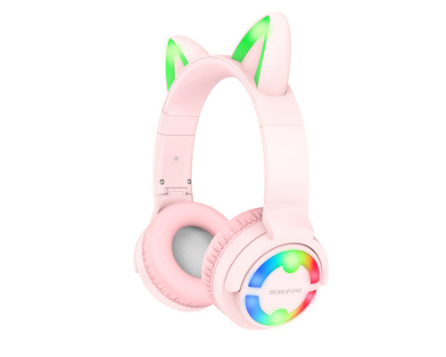 Навушники BOROFONE BO15 Cat ear BT headphones Girl Pink