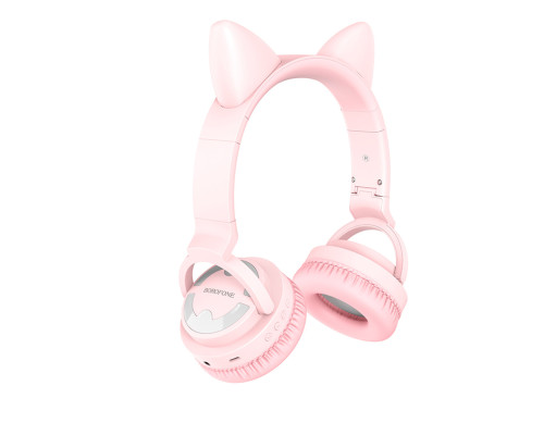 Навушники BOROFONE BO15 Cat ear BT headphones Girl Pink