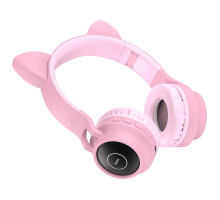 Навушники HOCO W27 Cat ear wireless headphones Pink