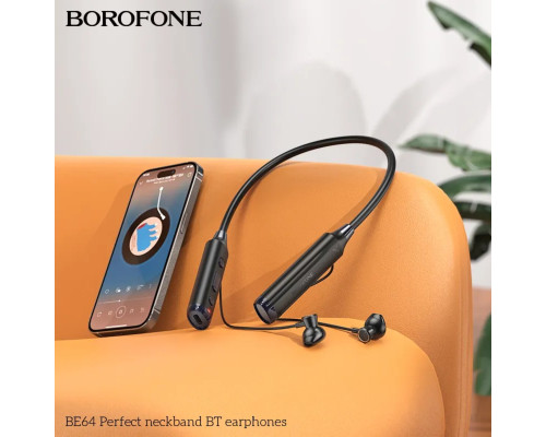 Навушники BOROFONE BE64 Perfect neckband BT earphones Black