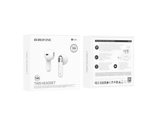 Навушники BOROFONE BW28 Illusion true wireless BT headset White