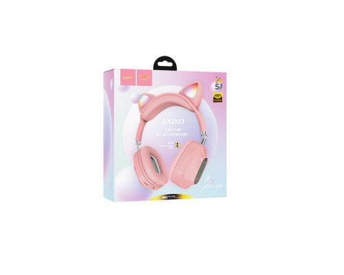 Навушники HOCO ESD13 Skill cat ear BT headphones Pink